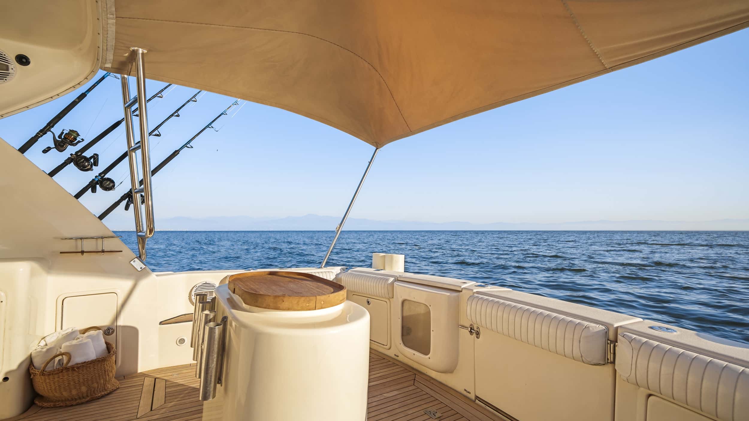 Riviera 45 helm station and navigation detail